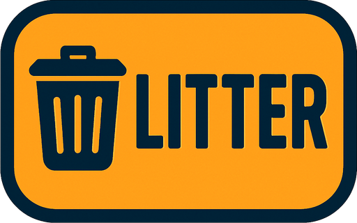 litterButton.
In-Game asset.  2d.  High contrast.  No shadows