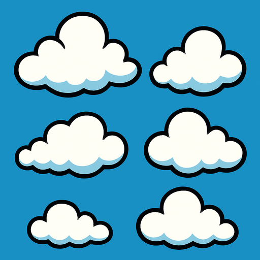 nubes.
In-Game asset.  2d.  High contrast.  No shadows
