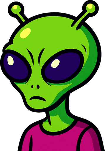 alien.
In-Game asset.  2d.  High contrast.  No shadows