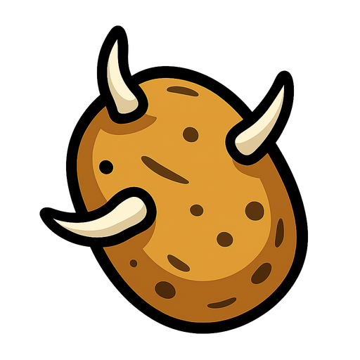 Potato seed.
In-Game asset.  2d.  High contrast.  No shadows