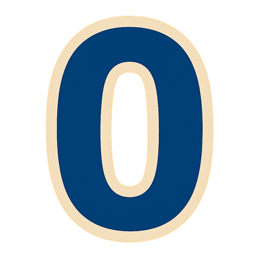 number 0.
In-Game asset.  2d.  High contrast.  No shadows