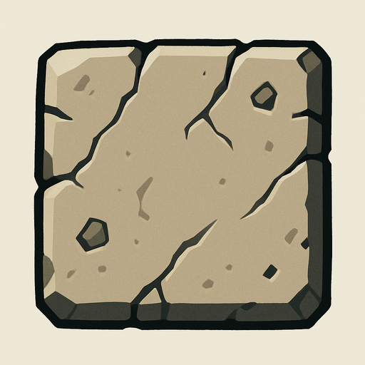 stone square.
In-Game asset.  2d.  High contrast.  No shadows
