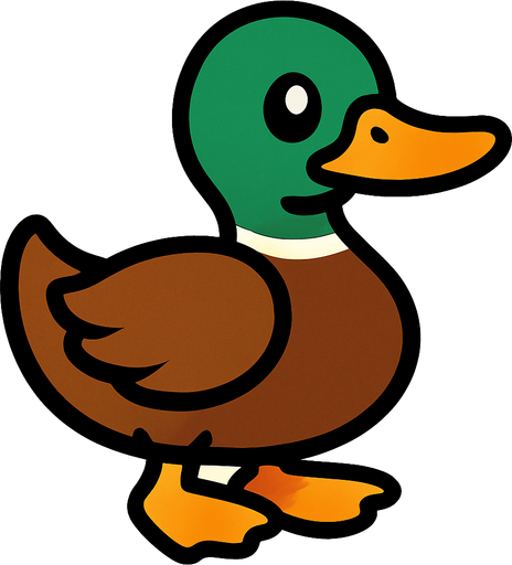 Duck.
In-Game asset.  2d.  High contrast.  No shadows