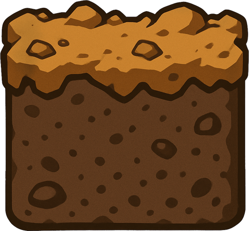 soil.
In-Game asset.  2d.  High contrast.  No shadows