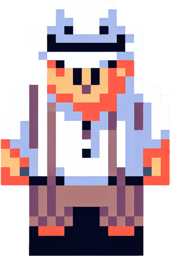 fat white tourist, from above, top down, flat, 8bit style, pixelart.
Single Game Texture. In-Game asset. 2d. Blank background. High contrast. No shadows.