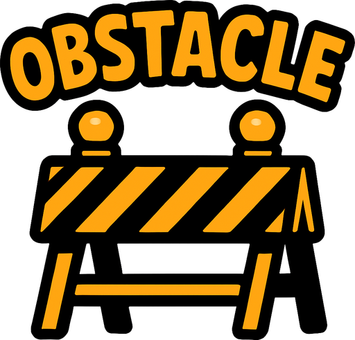 OBSTACLE.
In-Game asset.  2d.  High contrast.  No shadows