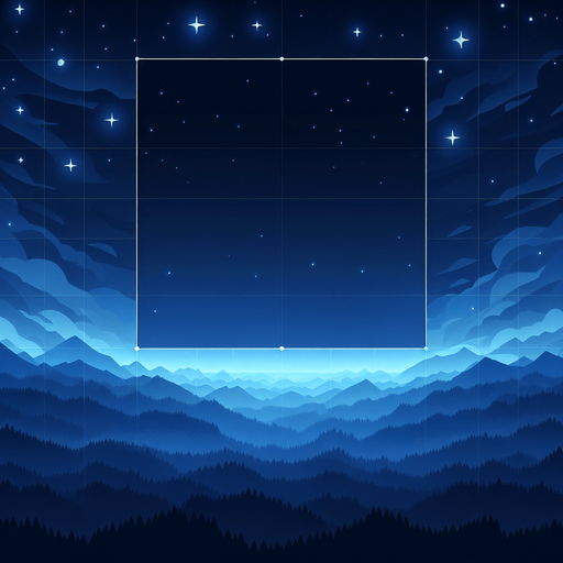 stary night sky.dark blue. no land. only sky Single Game Texture. In-Game asset. 2d. Blank background. High contrast. No shadows. Single Game Texture. In-Game asset. 2d. Blank background. High contrast. No shadows.