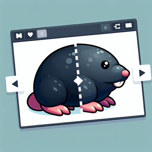 Mole.
Single Game Texture.  In-Game asset.  Blank background.  High contrast.  No shadows
