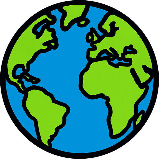 dünya resmi.
In-Game asset.  2d.  High contrast.  No shadows