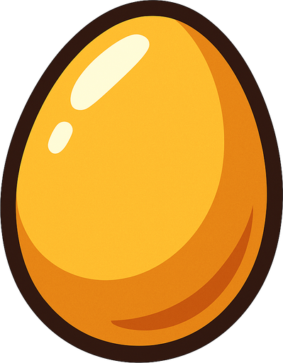 Egg.
In-Game asset.  2d.  High contrast.  No shadows