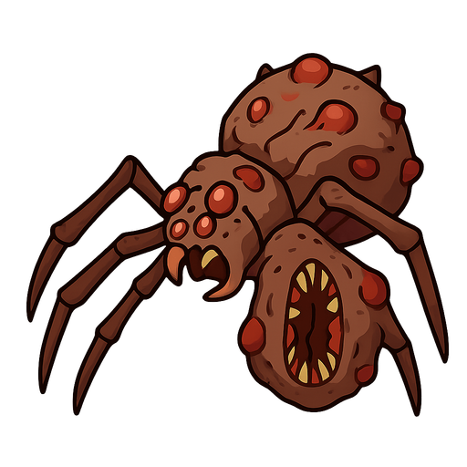 mutant bug. No background. Transparent background. Blank background. No shadows. 2d. In-Game asset. flat