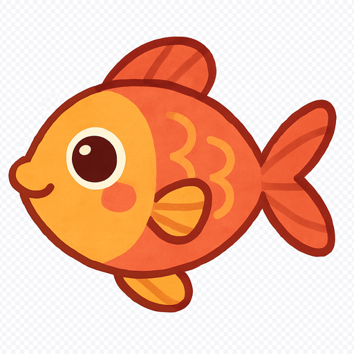 tatlı balık görseli. No background. Transparent background. Blank background. No shadows. 2d. In-Game asset. flat