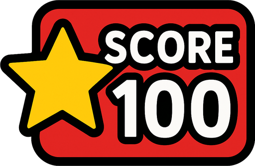 Icono de puntaje.
In-Game asset.  2d.  High contrast.  No shadows