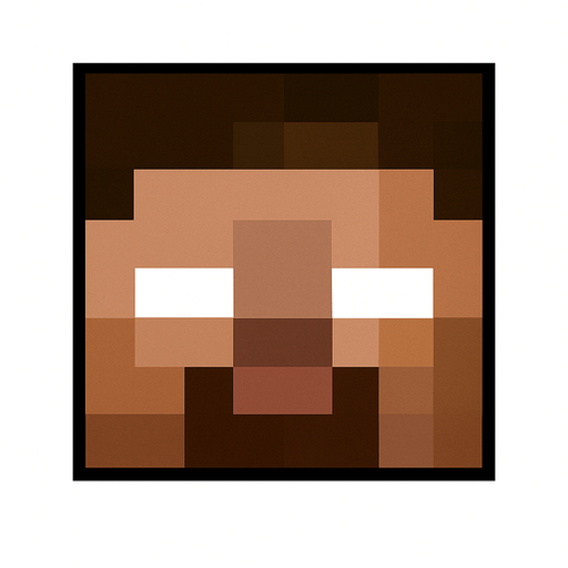 herobrine_head.
In-Game asset.  2d.  High contrast.  No shadows