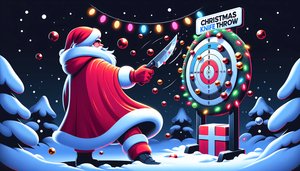 Santa's Christmas Knife Throw! 
