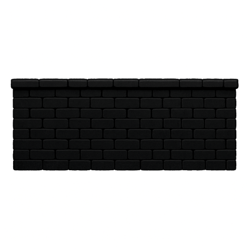siyah sade uzun duvar.
In-Game asset.  2d.  High contrast.  No shadows