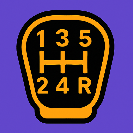 Car gear-.
In-Game asset.  2d.  High contrast.  No shadows