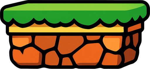 platform.
In-Game asset.  2d.  High contrast.  No shadows