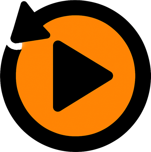 replay button.
In-Game asset.  2d.  High contrast.  No shadows