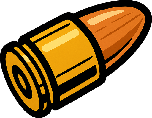 Una bala.
In-Game asset.  2d.  High contrast.  No shadows