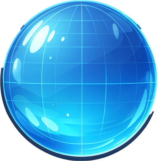 A blue transparent dome type shield. Simple graphics. Low details.
Single Game Texture. In-Game asset. 2d. Blank background. High contrast. No shadows.