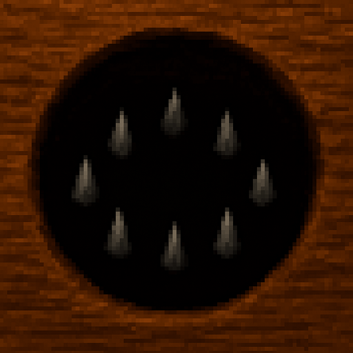 make it just an round hole with spikes in it seen from above