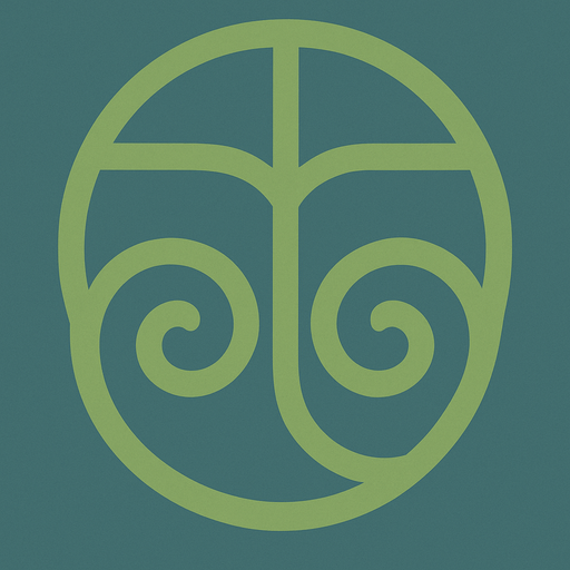 Símbolo de la tierra color verde