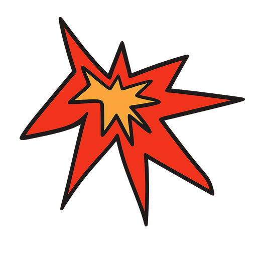 cartoony explosion effect
. No background. Transparent background. Blank background. No shadows. 2d. In-Game asset. flat