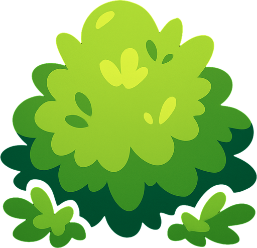 Bush.
In-Game asset.  2d.  High contrast.  No shadows