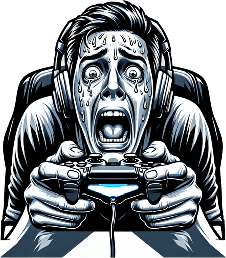 Player that is scared.
Single Game Texture. In-Game asset. 2d. Blank background. High contrast. No shadows.