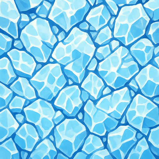 Hielo, ocupar toda la imagen, visto desde arriba.
In-Game asset.  2d.  High contrast.  No shadows