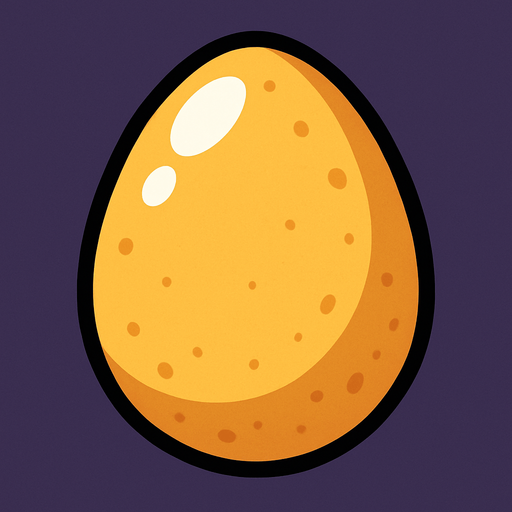 Egg.
In-Game asset.  2d.  High contrast.  No shadows