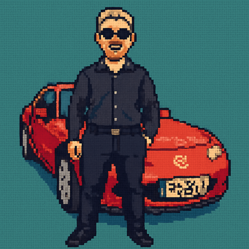 retro pixel style