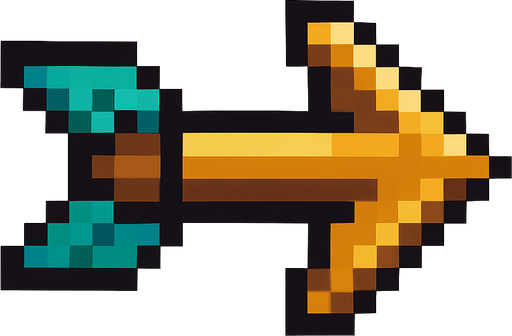 arrow pixel art.
In-Game asset.  2d.  High contrast.  No shadows