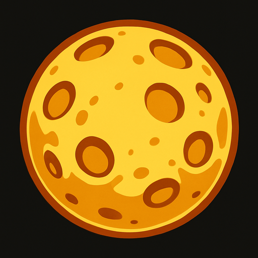 moon.
In-Game asset.  2d.  High contrast.  No shadows