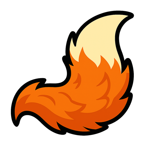 fluffy tail.
In-Game asset.  2d.  High contrast.  No shadows