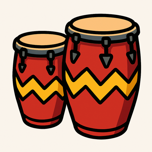 Drums.
In-Game asset.  2d.  High contrast.  No shadows