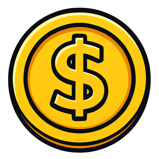 Coin.
In-Game asset.  2d.  High contrast.  No shadows