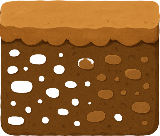 a piece of land and earth colored