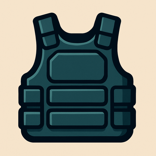 bulletproof armor.
In-Game asset.  2d.  High contrast.  No shadows
