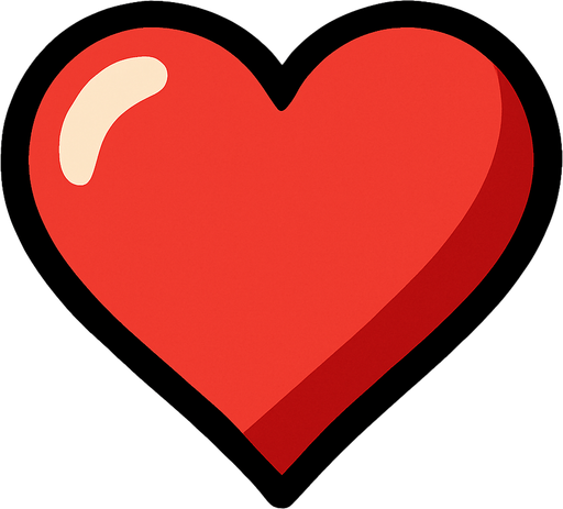 heart.
In-Game asset.  2d.  High contrast.  No shadows