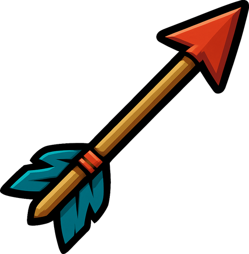 Arrow.
In-Game asset.  2d.  High contrast.  No shadows