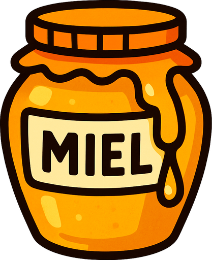 Miel.
In-Game asset.  2d.  High contrast.  No shadows
