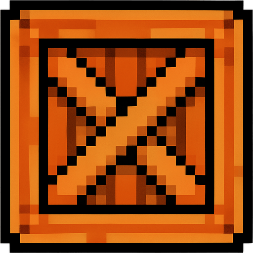 box.
In-Game asset.  2d.  High contrast.  No shadows. pixel art