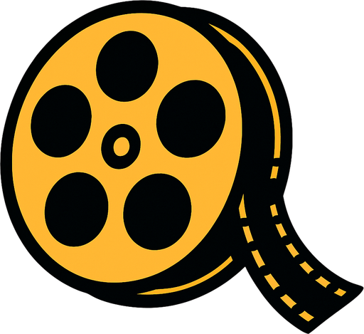 movie reel.
In-Game asset.  2d.  High contrast.  No shadows