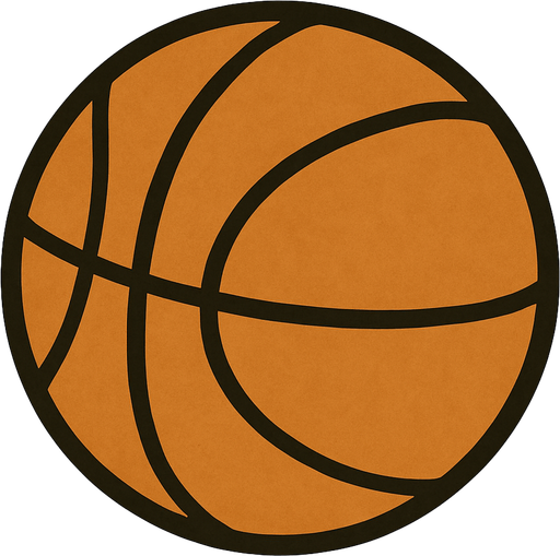 Basketball ball professor Layton game style.
In-Game asset.  2d.  High contrast.  No shadows