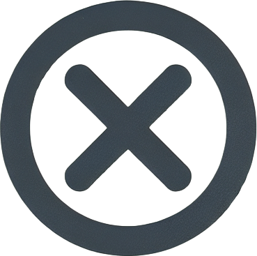 grey cancel icon.
UI