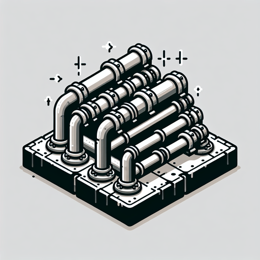 Long pipes.
Single Game Texture. In-Game asset. 2d. Blank background. High contrast. No shadows.