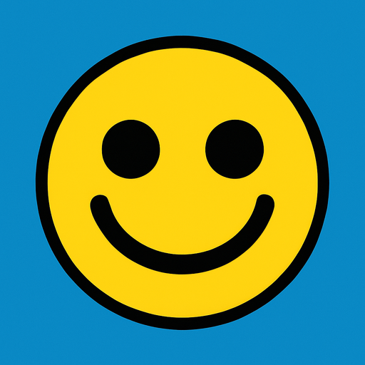Yellow smiley ball.
In-Game asset.  2d.  High contrast.  No shadows