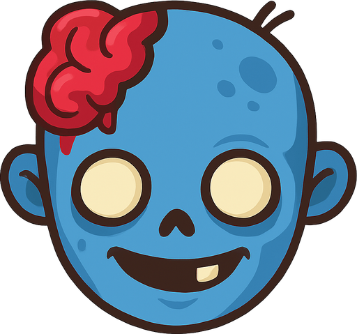 Make its skin blue and make it smile